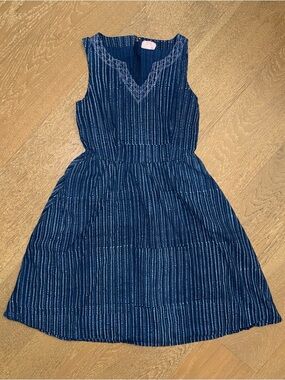 Mata Traders 100% cotton Navy Blue Patterned Dress Top
